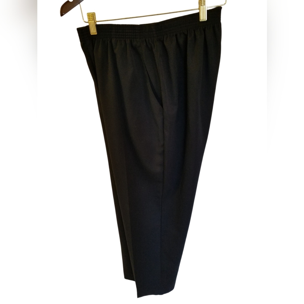 Dress Barn Woman Black  Elastic Waist Pants  Size 14WP Made in USA - Picture 4 of 14